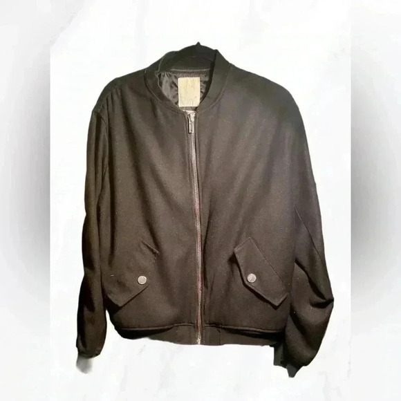 Hotel Hypocrite crew neck full zipper long  sleeve bomber jacket M - Picture 2 of 4